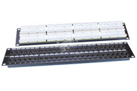 Патч-панель 19' 2U 48 портов RJ45 категория 5e Dual IDC ROHS черный (Hyperline) 246100