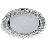 Светильник под лампу Gx53, 220V,13W, хром/прозрачный DK86 CH/WH (ЭРА) Б0020576