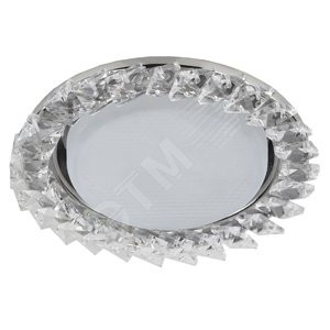 Светильник под лампу Gx53, 220V,13W, хром/прозрачный DK86 CH/WH (ЭРА) Б0020576