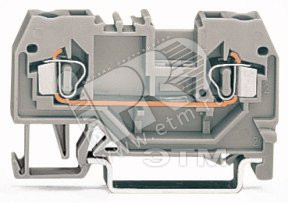 Клемма двухпроводная проходная серая (WAGO) 280-901