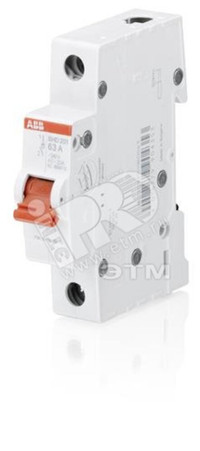 Рубильник однополюсный SHD201 40A рычаг красный (ABB) 2CDD271111R0040