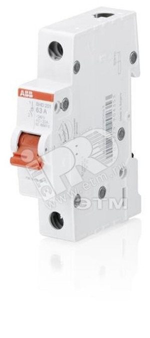 Рубильник однополюсный SHD201 40A рычаг красный (ABB) 2CDD271111R0040