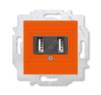 USB зарядка двойная Levit оранжевый (ABB) 5014H-A00040 66W