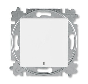 Выключатель одноклавишный с подсветкой Levit белый / ледяной (ABB) 3559H-A01446 01W