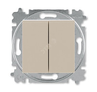 Переключатель двухклавишный Levit кофе макиато / белый (ABB) 3559H-A52445 18W