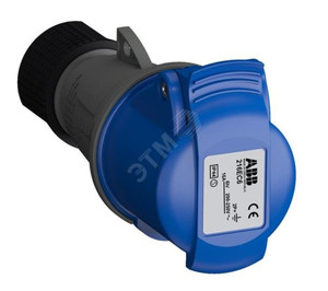 Розетка кабельная 16А 2Р+E IР44 переносная 250В Easy&Safe (ABB) 216EC6