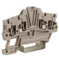 Зажим проходной HMM.1/2+2GR 2 ввод/2 вывода 1.5 кв.мм серый QUADRO (DKC) ZHM420GR