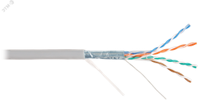 Витая пара СORDLINE F/UTP 4 пары 5e Сu 4х2х0,51 IN PVC сер 305м (Cordline) CL-CuI5E04UF-051SO-PVC-GY-305