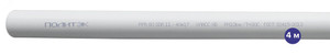 Труба полипропиленовая 40x3.7 SDR 11 PN 10 PPR белая, хлыст 4м (Политэк) 90201040037