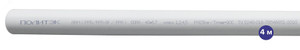 Труба полипропиленовая 40x6.7 SDR 6 PN 25 PPR армированная стекловолокном белая, хлыст 4м (Политэк) 9250040067
