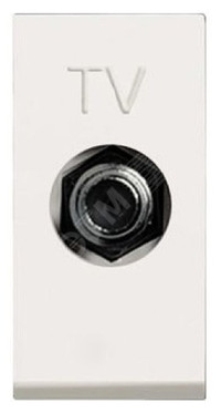 Zenit Розетка телевизионная TV одиночная белая (ABB) N2150 BL