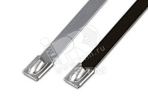 Стяжка неразъемная стальная 200х4.45мм полимерная оболочка (100шт) (Hyperline) 47156