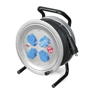 Удлинитель силовой Союз на металлической катушке 4 гнезда 4000 Вт защитная крышка КГ IP-44 50м (UNIVersal) 481S-4005.