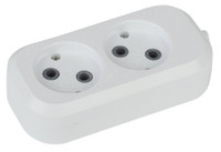 Колодка 2 гнезда, без зазeмл 20/600 KX-2 (ЭРА) Б0028330