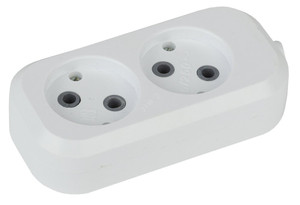 Колодка 2 гнезда, без зазeмл 20/600 KX-2 (ЭРА) Б0028330