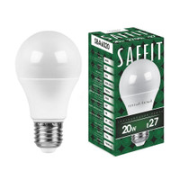Лампа светодиодная LED 20вт Е27 теплый (SAFFIT) SBA6020 55013