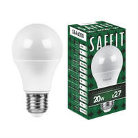 Лампа светодиодная LED 20вт Е27 белый (SAFFIT) SBA6020 55014