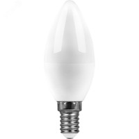 Лампа светодиодная LED 13вт Е14 теплый матовая свеча (SAFFIT) SBC3713 55163