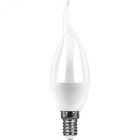 Лампа светодиодная LED 13вт Е14 белый матовая свеча на ветру (SAFFIT) SBC3713 55165
