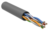 Витая пара U/UTP кат 5E 4х2х24AWG solid LSZH серый 100м (ITK) LC1-C5E04-121-100