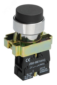 Кнопка управления LAY5-BL21 без подсветки черная (IEK) BBT70-BL-K02