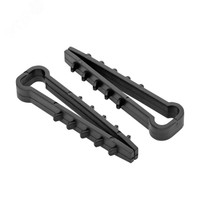 Дюбель-хомут для плоского кабеля 5-8мм нейлон черный Simple (100шт) (EKF) plc-nccf-5x8b