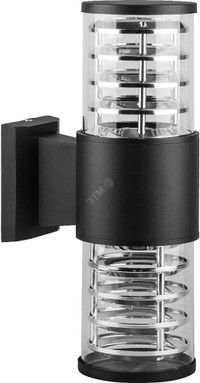 Светильник НБУ-2х60w вверх/вниз Е27 IP54 черный (FERON) DH0802