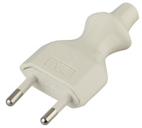 Вилка б/з 6A прямой ввод белая 10/200/9600 V2 (ЭРА) Б0019184