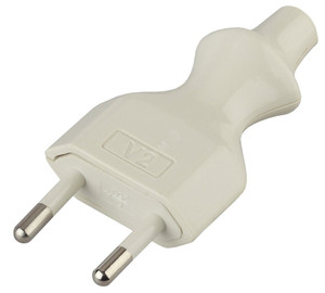 Вилка б/з 6A прямой ввод белая 10/200/9600 V2 (ЭРА) Б0019184