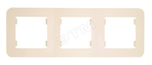 Lillium S Рамка 3 поста бежевая (Makel) 65213