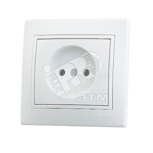MIRA Розетка без заземления белая (Lezard) 701-0202-121