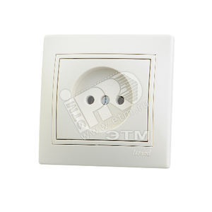 MIRA Розетка без заземления бежевая (Lezard) 701-0303-121