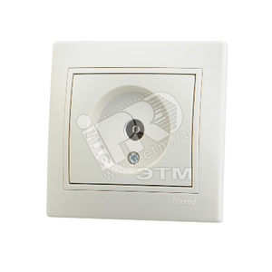 MIRA Розетка телевизионная ТV оконечная бежевая с вставкой (Lezard) 701-0303-130