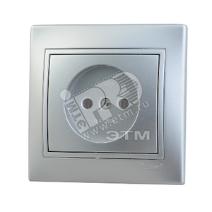 MIRA Розетка без заземления металлик серая (Lezard) 701-1010-121