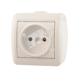 HATA Розетка без заземления белая (Lezard) 710-0200-121