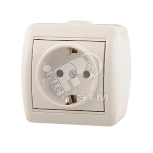 HATA Розетка с заземлением в сборе белая (Lezard) 710-0200-122