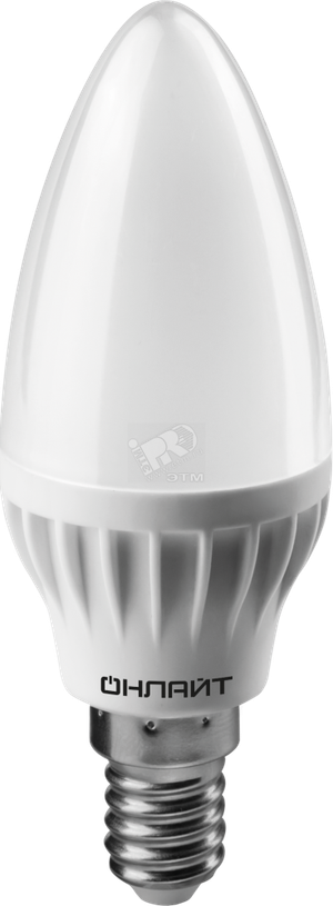 Лампа светодиодная LED 6вт E14 теплый матовая свеча (ОНЛАЙТ) 71628