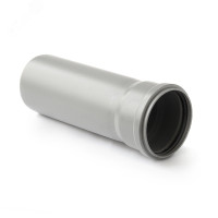 Труба канализационная 110x2000 мм PP, однораструбная, серая (PRO AQUA) 500093