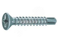 Саморез 4,2х19 A2 DIN7504O c потайной головкой с буром на конце нержавеющая сталь (Партнер) 14195