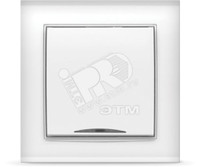 Выключатель Бриллиант одноклавишный с подсветкой белый (UNIVersal) 7947397