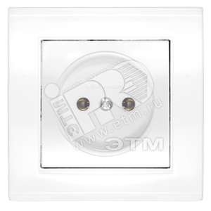 Розетка Бриллиант без заземления белая (UNIVersal) 7947588