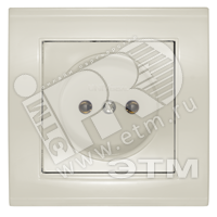 Розетка Бриллиант без заземления слоновая кость (UNIVersal) 7948806