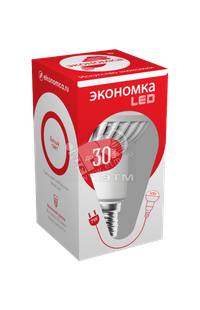 Лампа светодиодная LED рефлектор теплый R50 7Вт Е14 230v 3000K 540лм (Экономка) Eco_LED7wR50E1430
