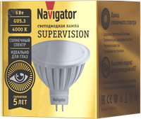 Лампа светодиодная 6вт NLL-MR16-6-230-4K-GU5.3-FR-SV (Navigator Group) 80552