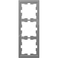 Рамка трехпостовая D-Life сталь нержавеющая SD (Schneider Electric) MTN4030-6536