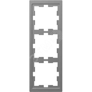 Рамка трехпостовая D-Life сталь нержавеющая SD (Schneider Electric) MTN4030-6536