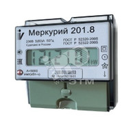 Счетчик электроэнергии Меркурий 201.8 TLO         5(80)Акласс точности 1/2 ЖКИ,DIN, модем           PLC-II,встроенное реле. 2 тарифа МСК (Инкотекс) М0000051760
