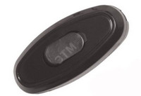 Переключатель на шнур 6А 250В (еврослот) черный (UNIVersal) А0106