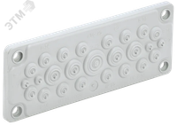 TITAN Ввод кабельный мембранный 25 отверстий d=5-26мм IP65 серый (IEK) TI-00D-MC-025-65