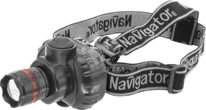 Фонарь светодиодный NPT-H03-3AAA 1LED 1Вт налобный пластик (Navigator Group) 94950